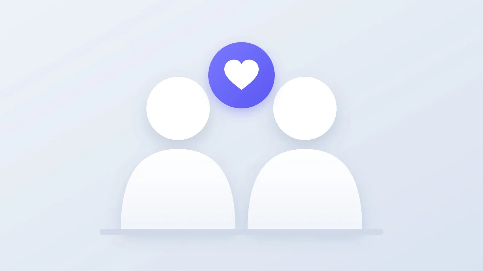 Illustration of two people side by side with a heart between them, representing supporting a loved one through porn addiction.